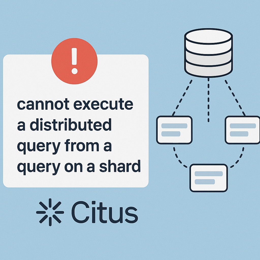 What's the error, 'cannot execute a distributed query from a query on a shard' on Citus?