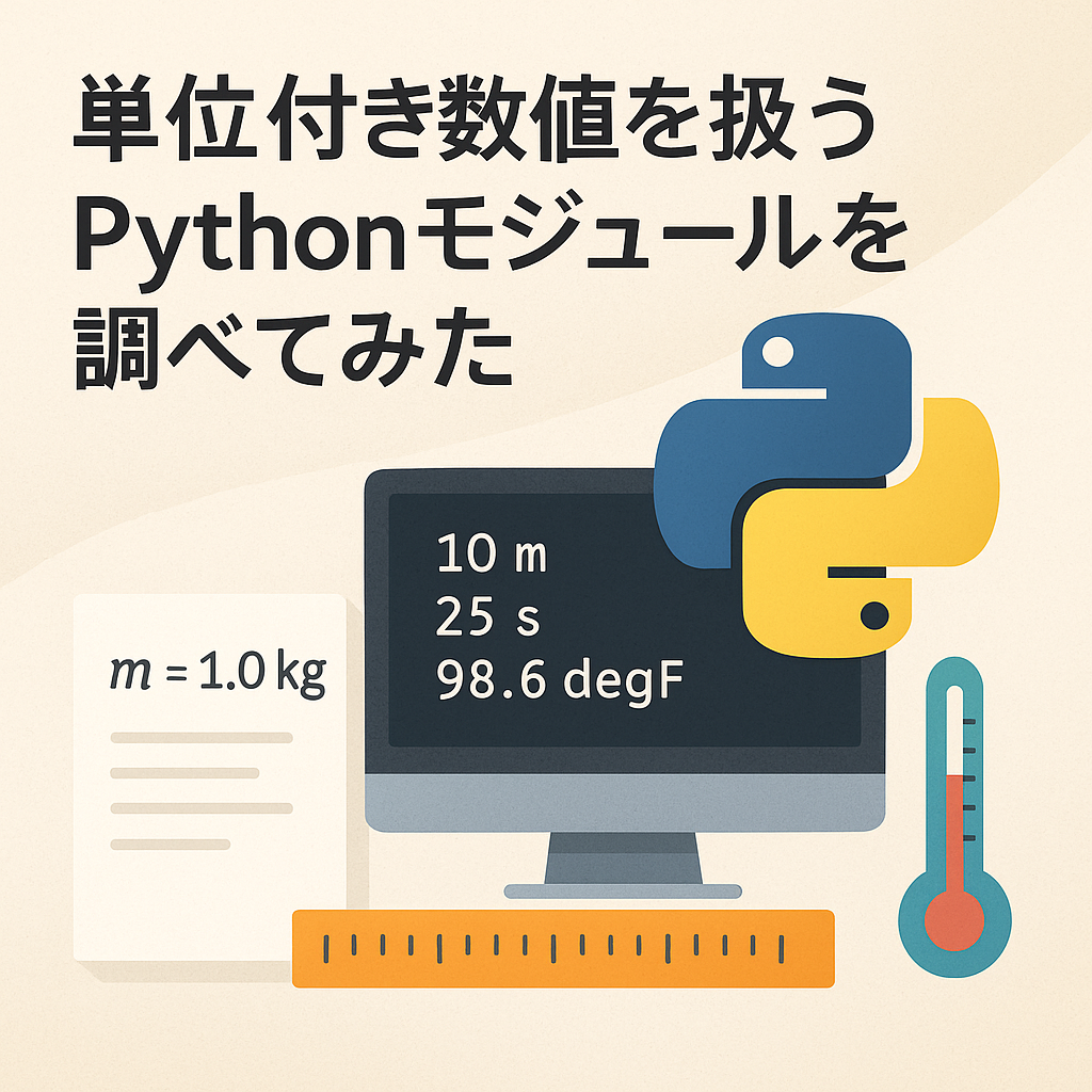 単位付き数値を扱うPythonモジュールを調べてみた