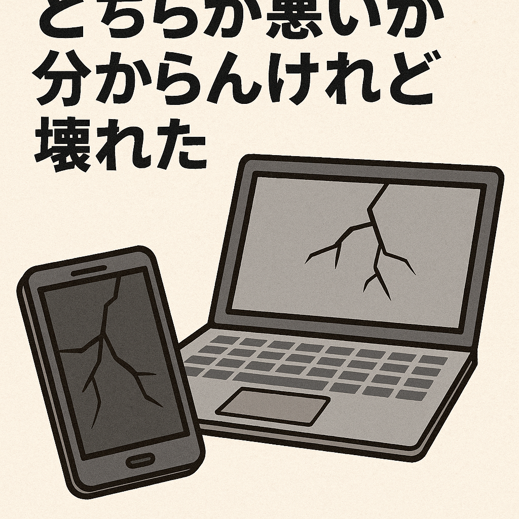 どちらが悪いか分からんけれど壊れた