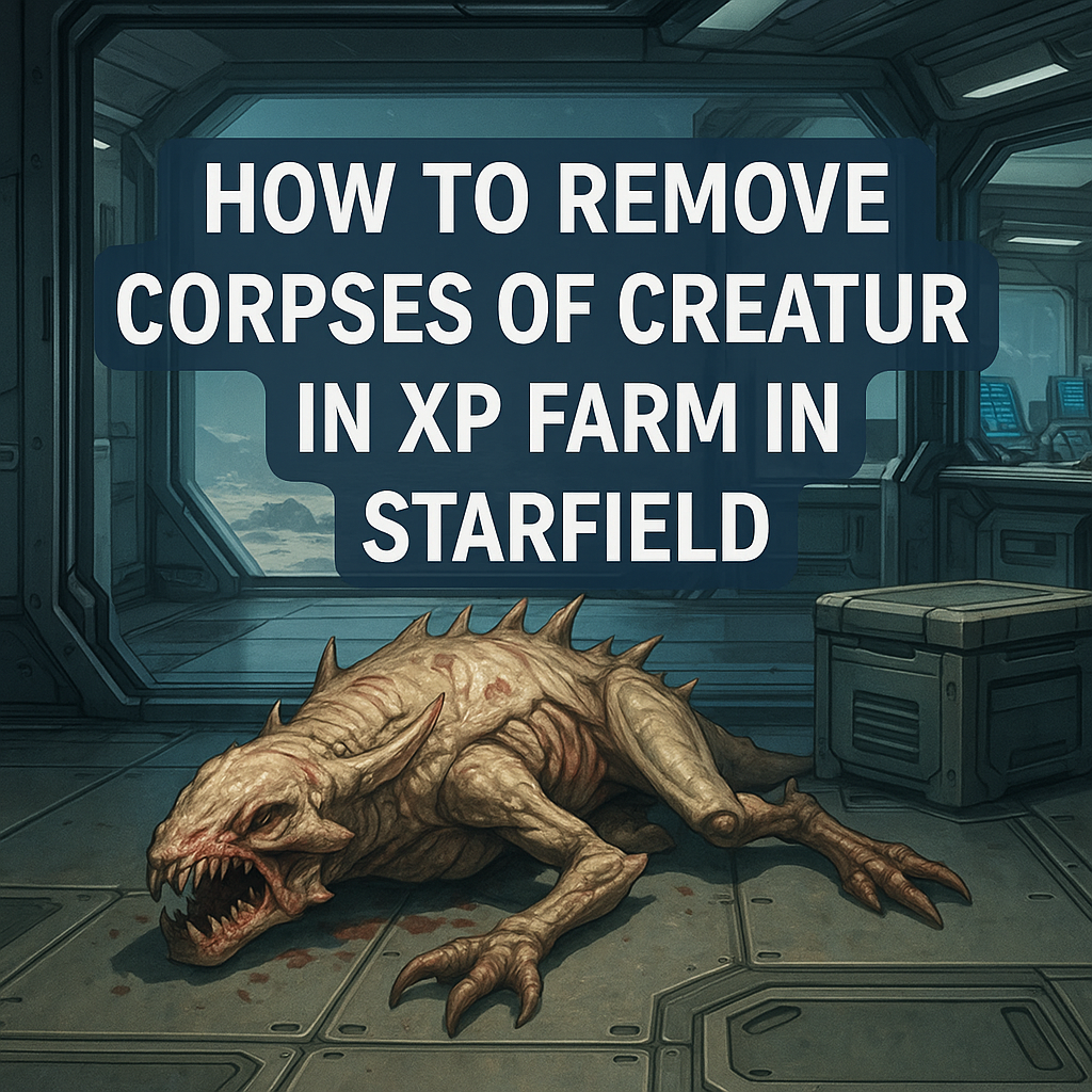 How to remove corpses of creature in XP farm in Starfield