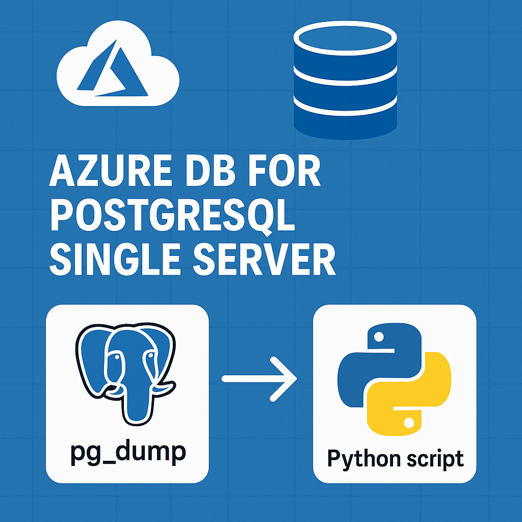 Azure DB for PostgreSQL Single Server with pg_dump or a Python script