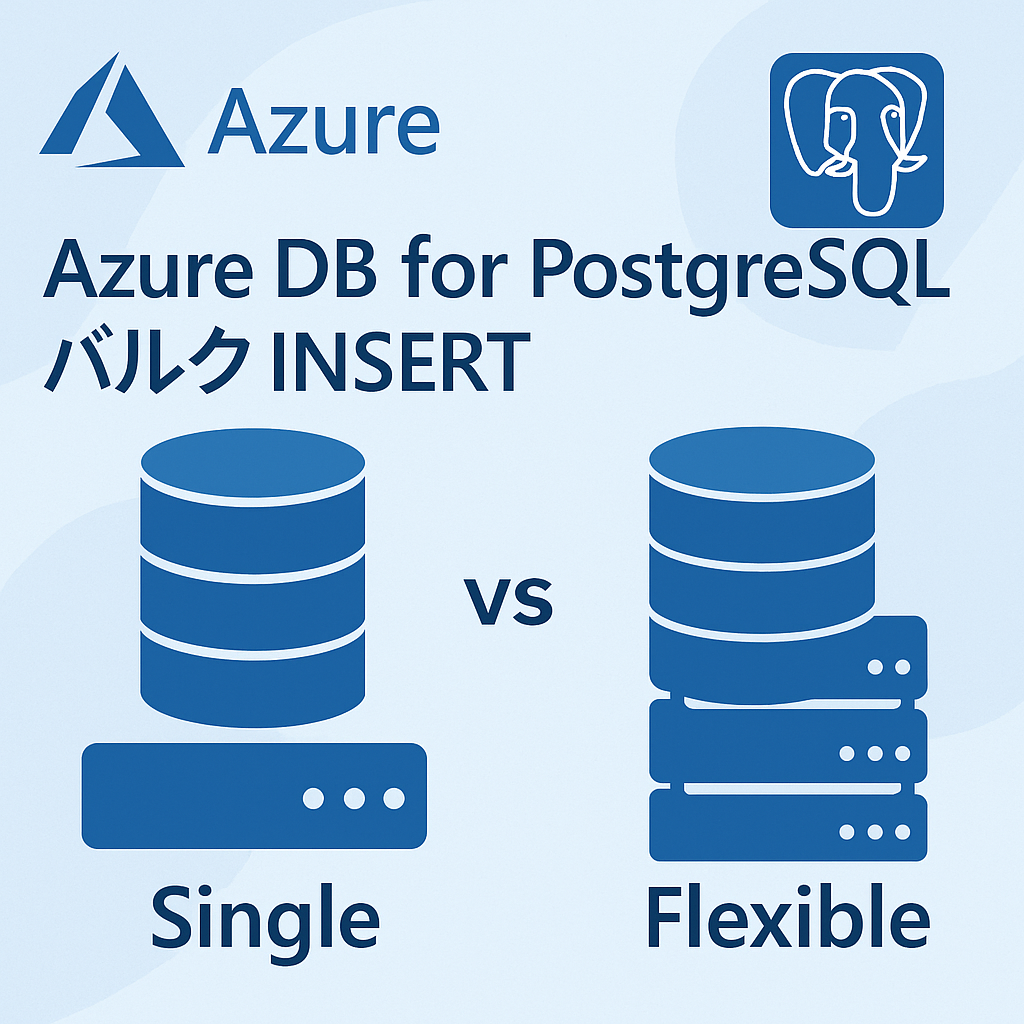 Azure DB for PostgreSQL バルクINSERT, Single vs Flexible