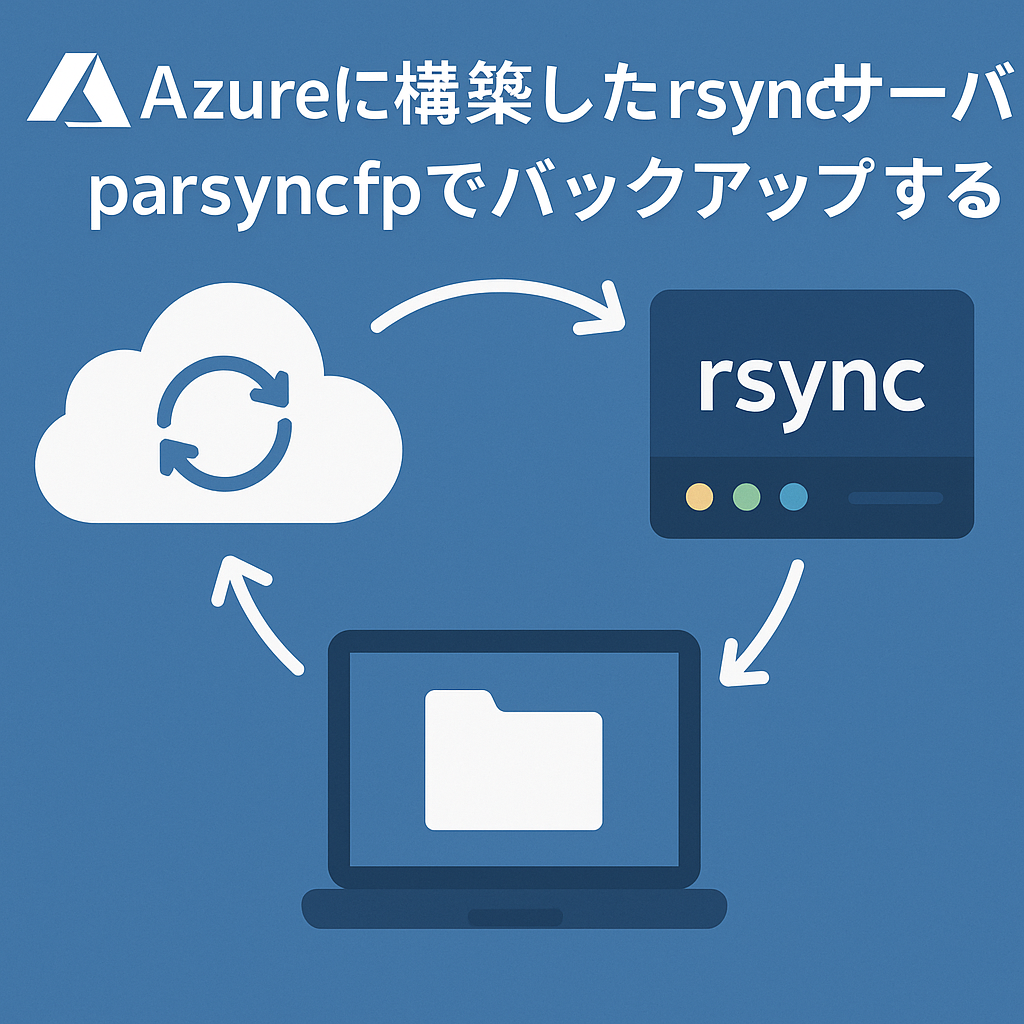 Azureに構築したrsyncサーバにparsyncfpでバックアップする