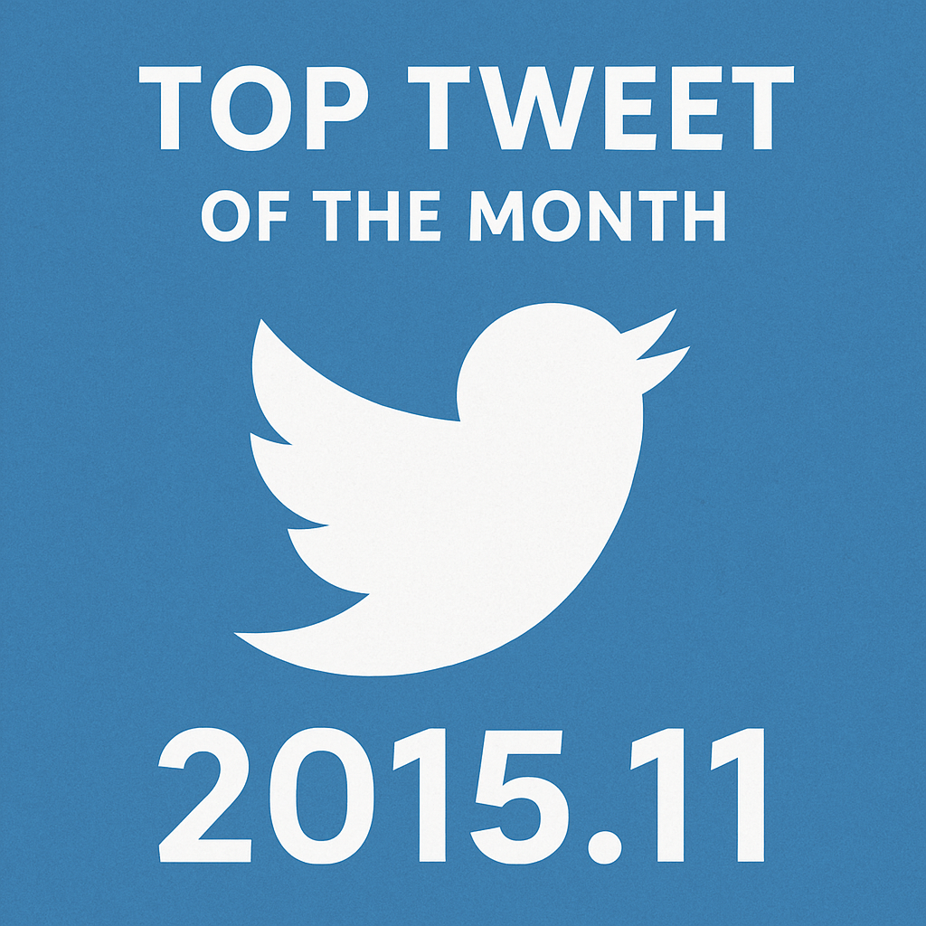 Top Tweet of the month(2015.11)