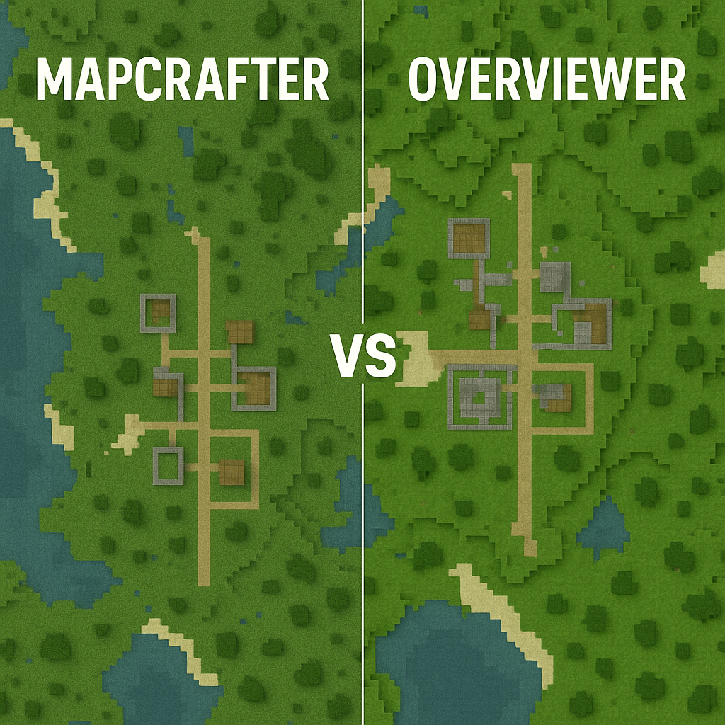 comparison mapcrafter with overviewer