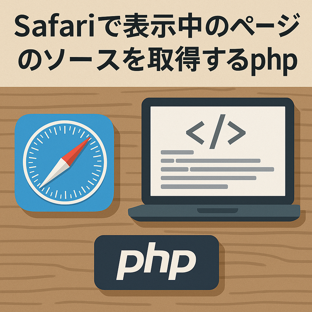 Safariで表示中のページのソースを取得するphp
