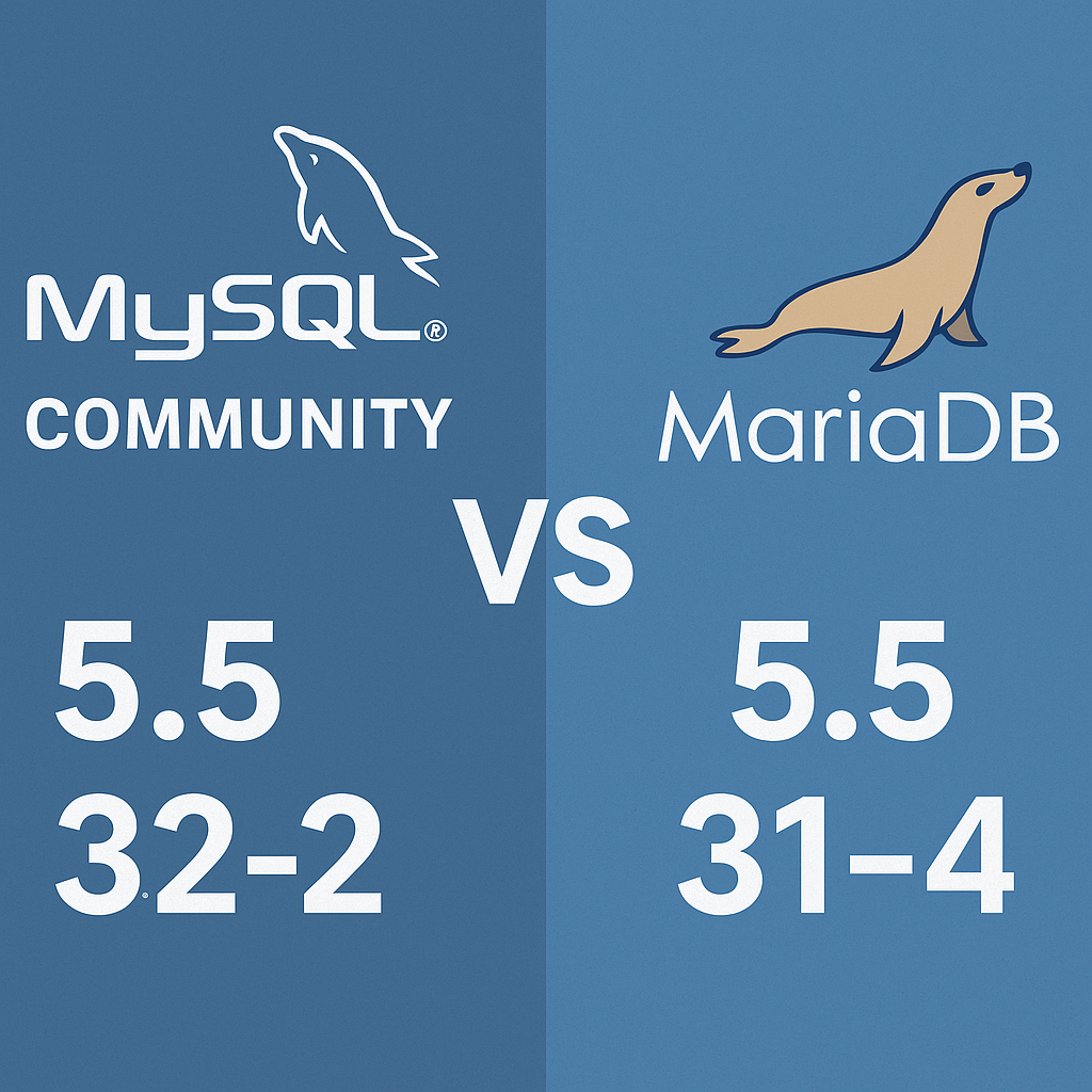 community-mysql-5.5.32-2 vs mariadb-5.5.31-4
