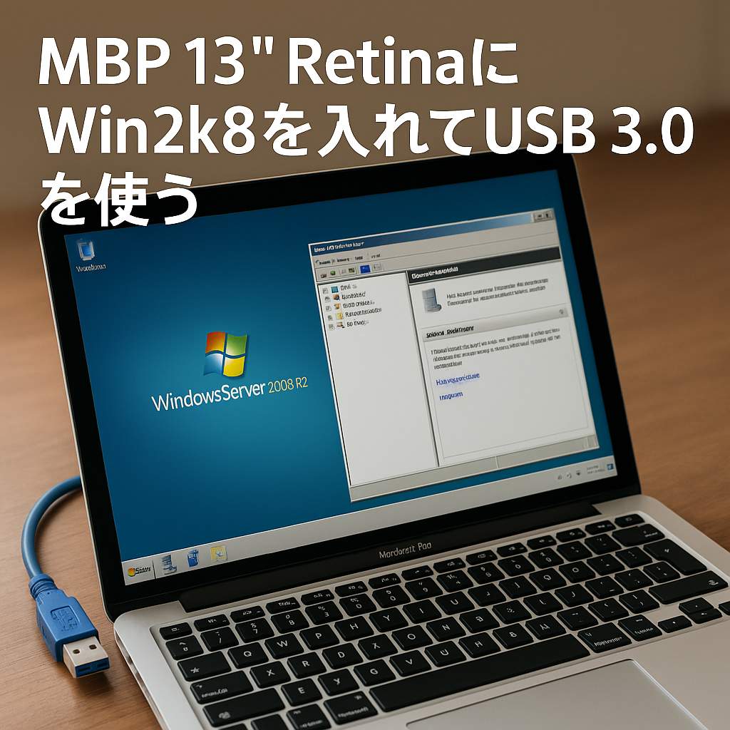 MBP 13' RetinaにWin2k8を入れてUSB 3.0を使う