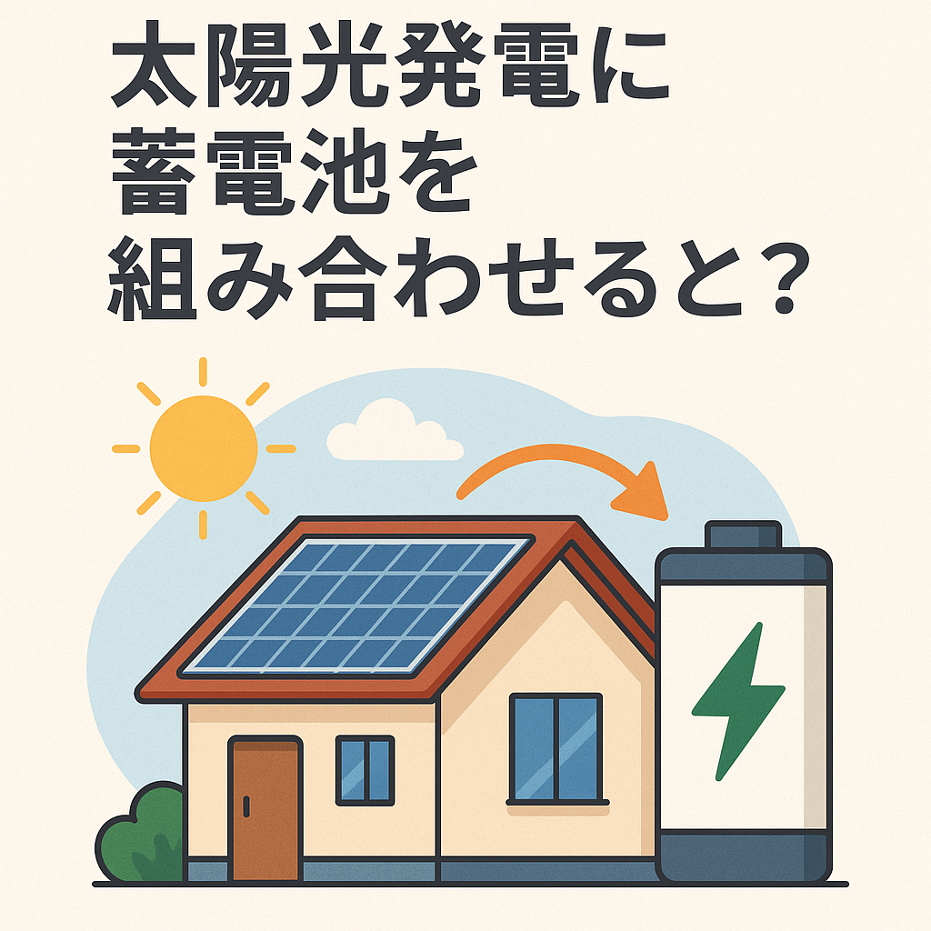 太陽光発電に蓄電池を組み合わせると?