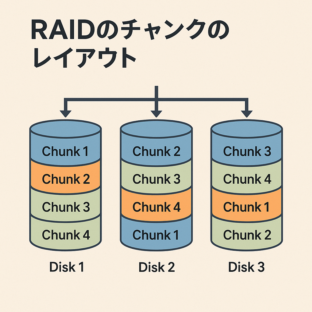 RAIDのチャンクのレイアウト