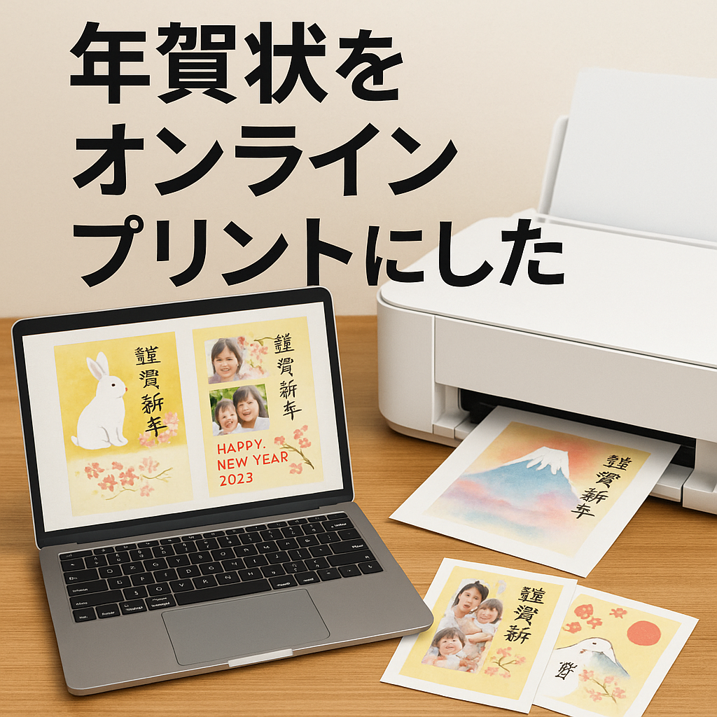 年賀状をオンラインプリントにした