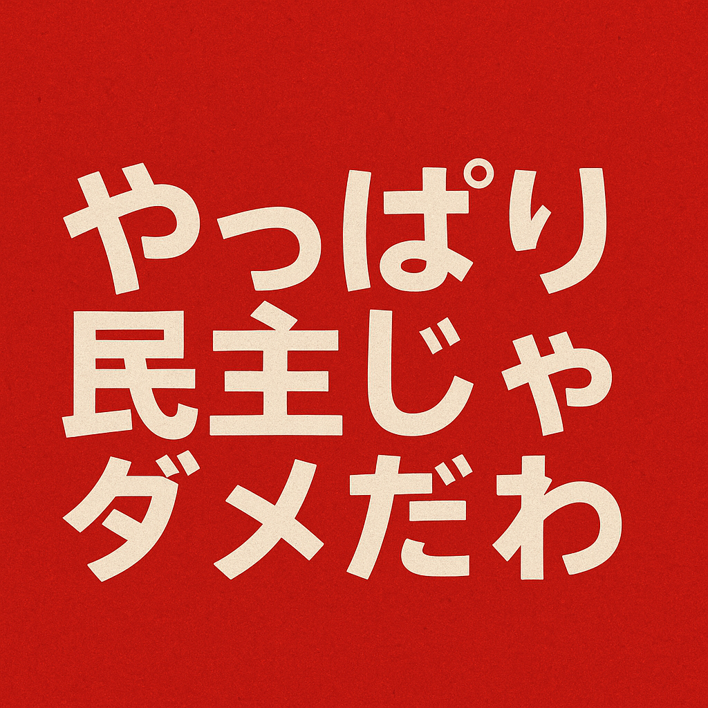 やっぱり民主じゃダメだわ