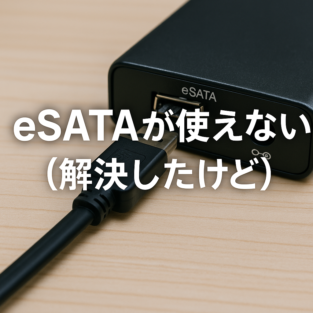 eSATAが使えない（解決したけど）