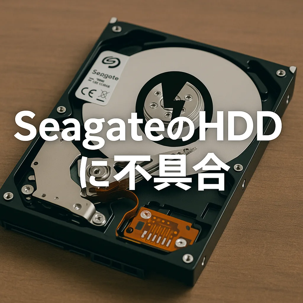 SeagateのHDDに不具合