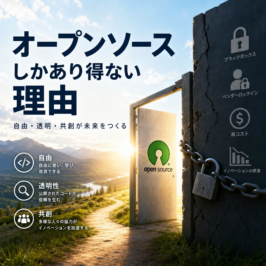 オープンソースしかあり得ない理由