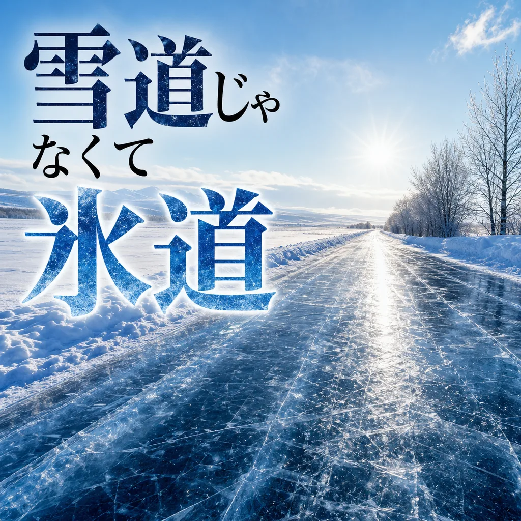 雪道じゃなくて氷道