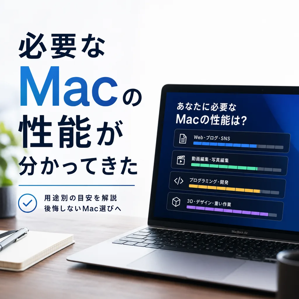 必要なMacの性能が分かってきた