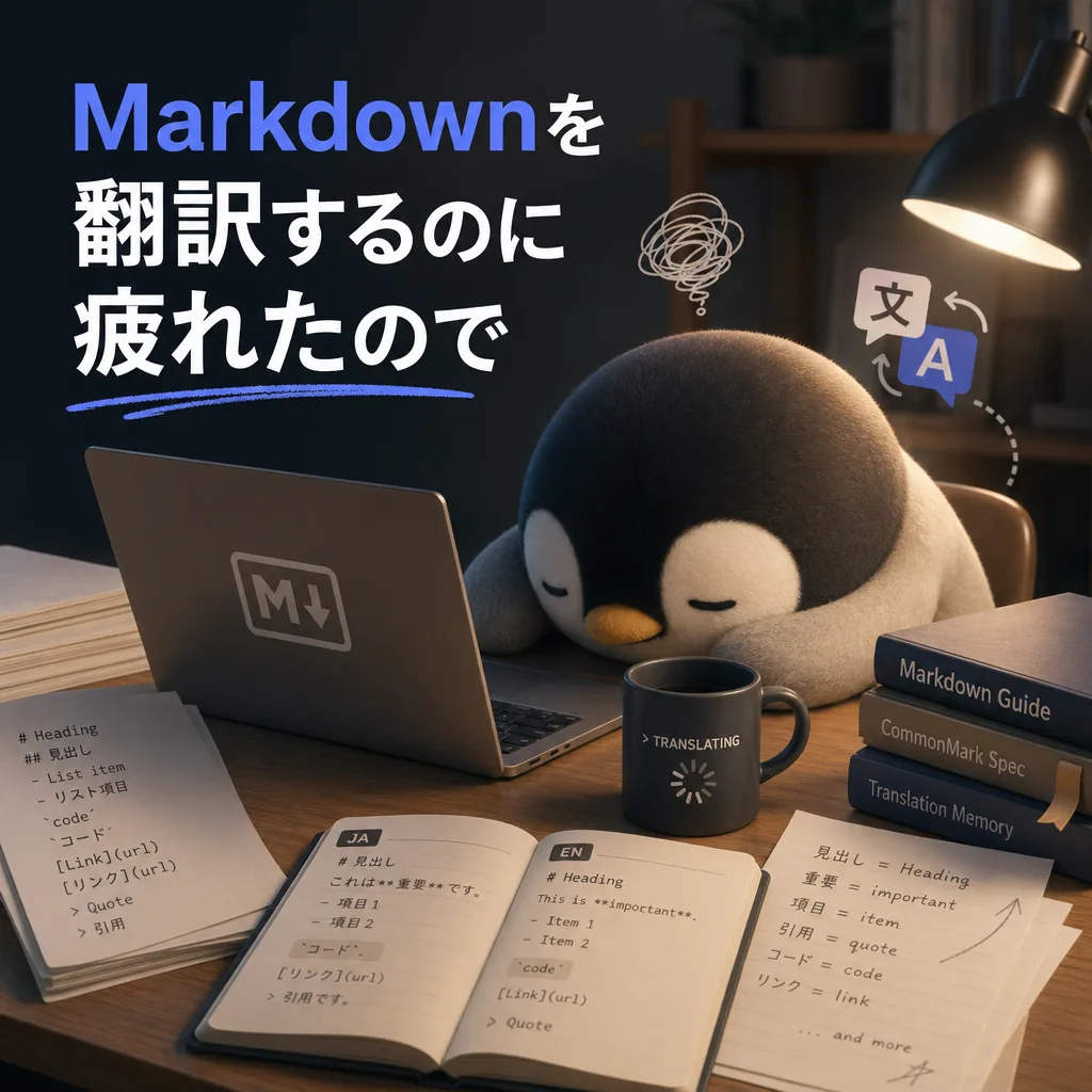 Markdownを翻訳するのに疲れたので