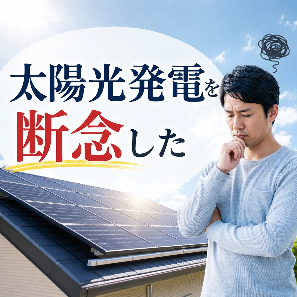 太陽光発電を断念した