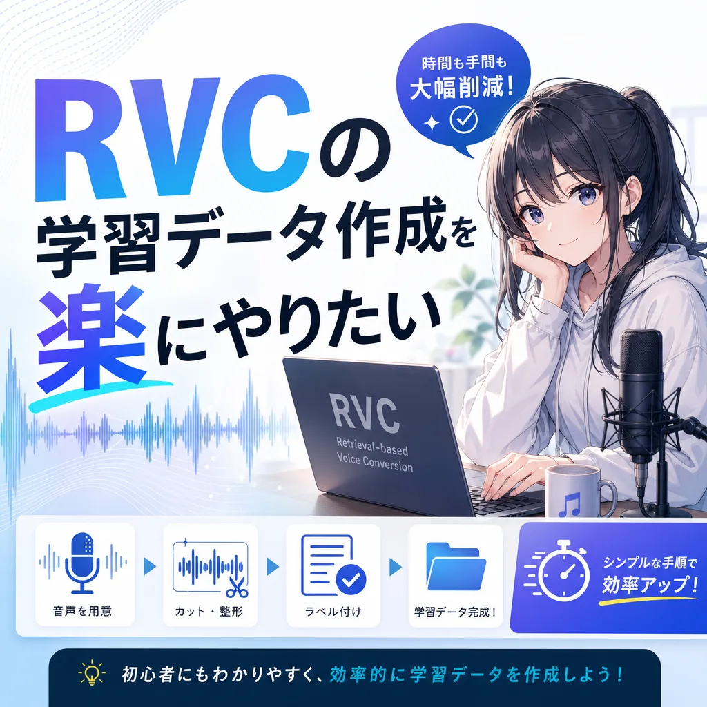 RVCの学習データ作成を楽にやりたい