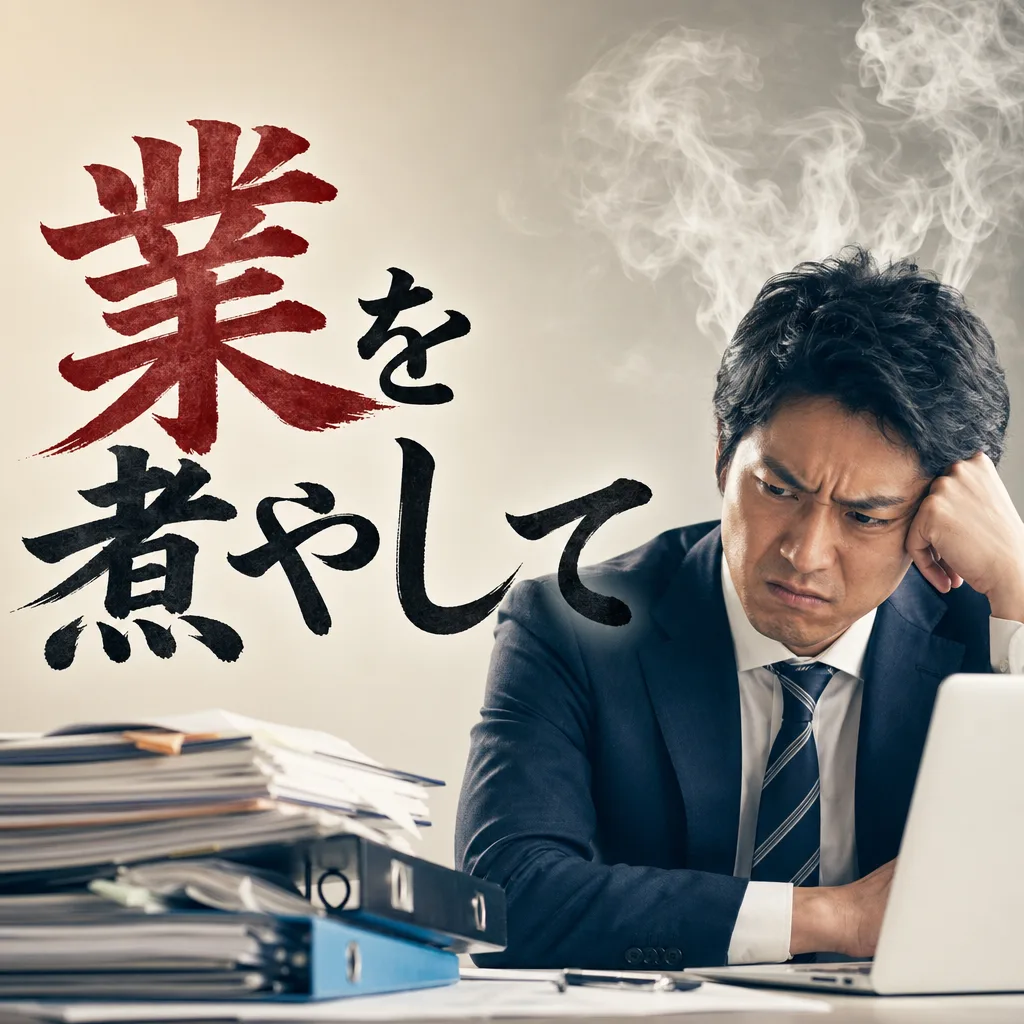 業を煮やして