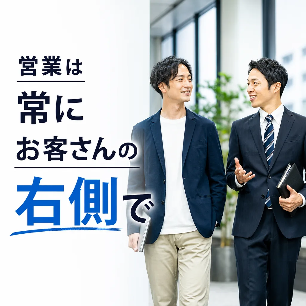 営業は常にお客さんの右側で