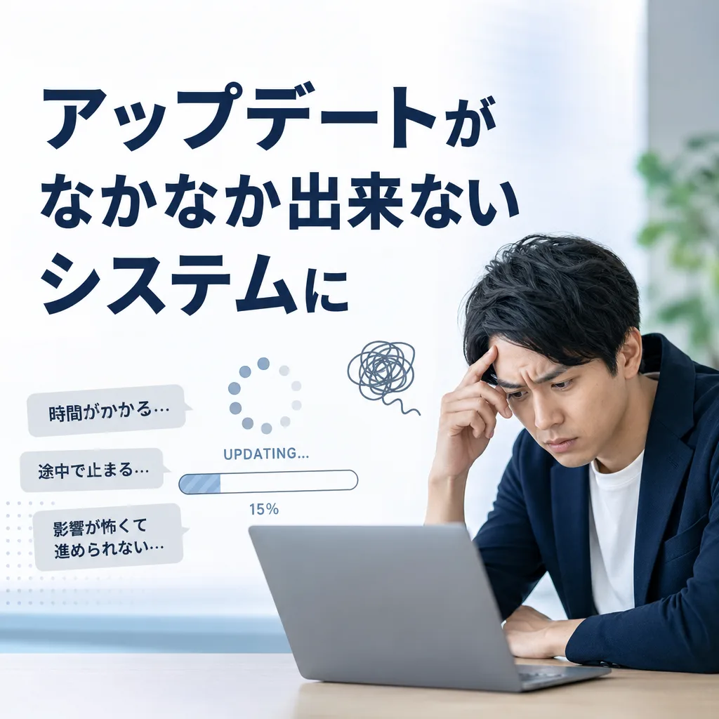 アップデートがなかなか出来ないシステムに