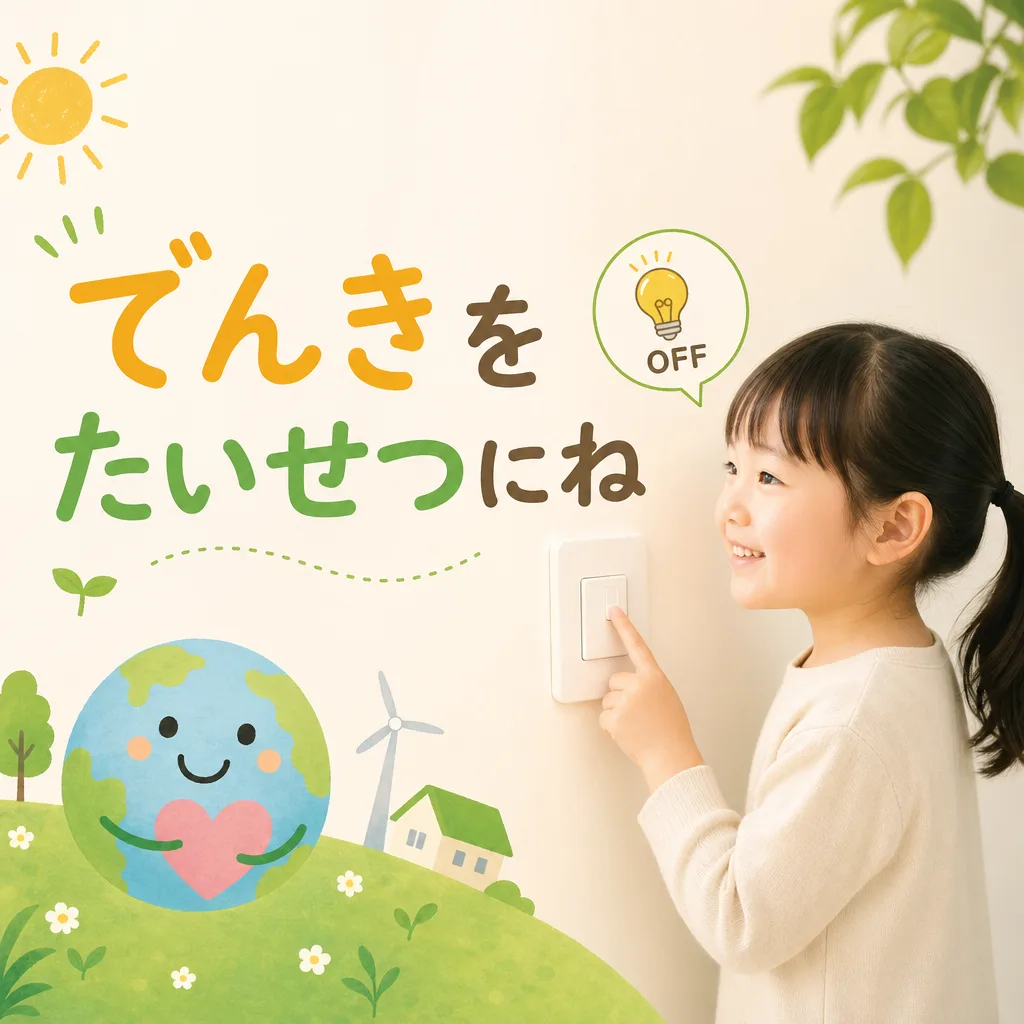 でんきをたいせつにね