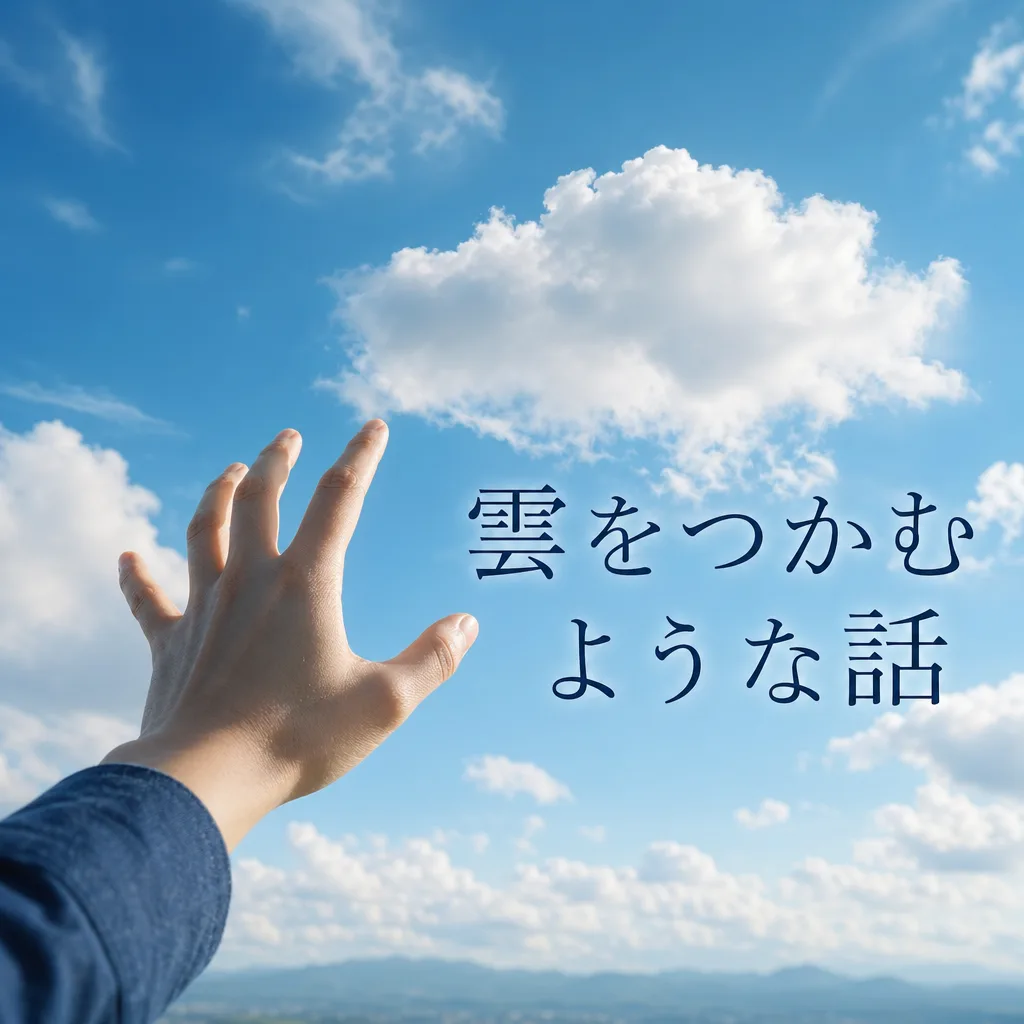 雲をつかむような話