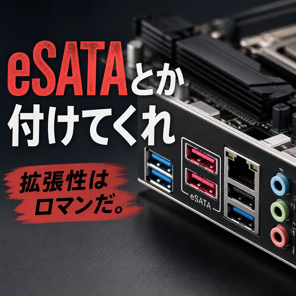 eSATAとか付けてくれ
