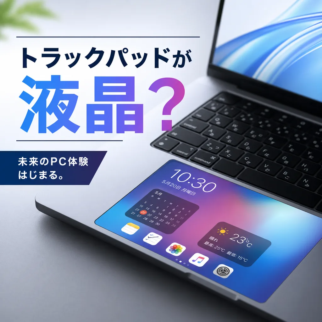 トラックパッドが液晶？