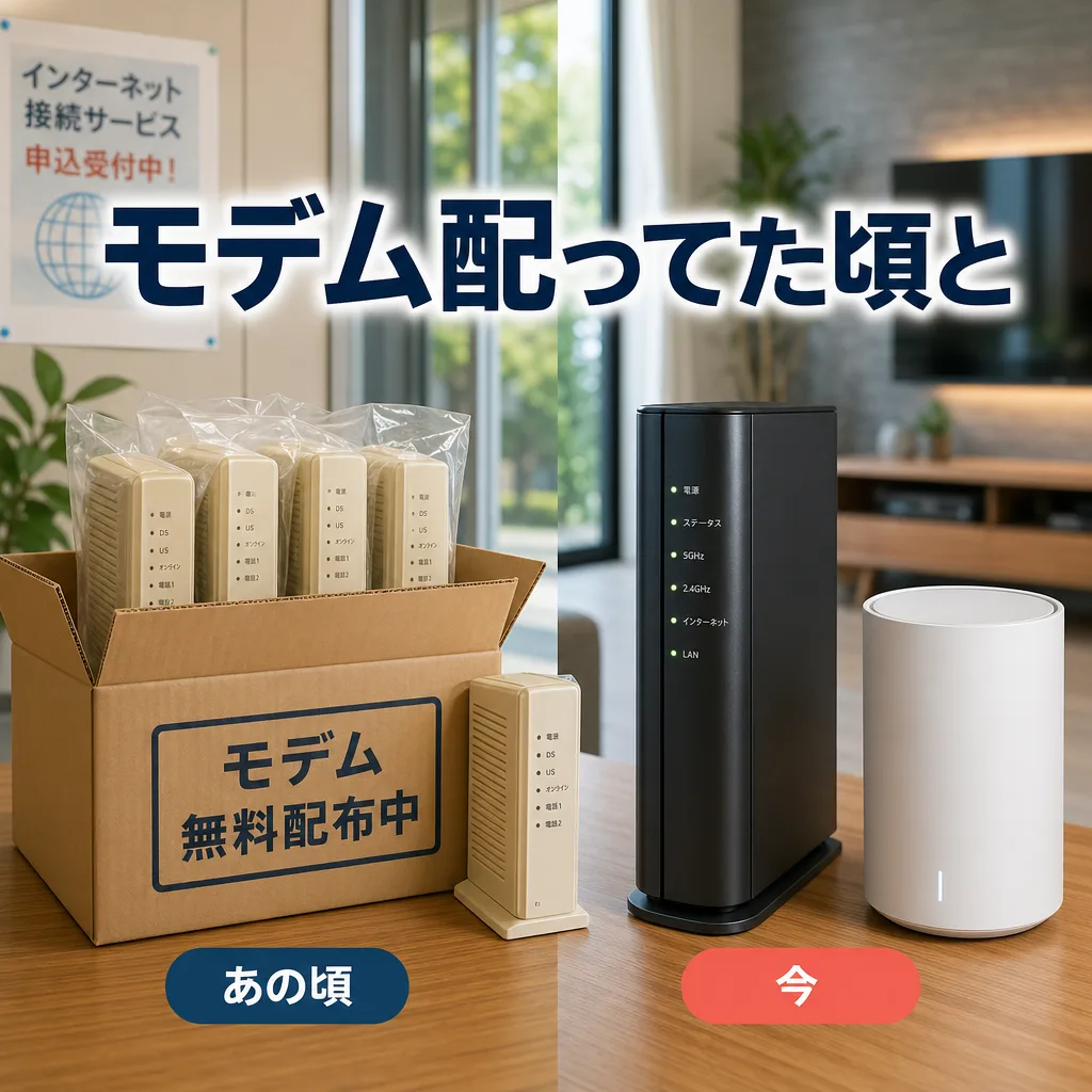 モデム配ってた頃と