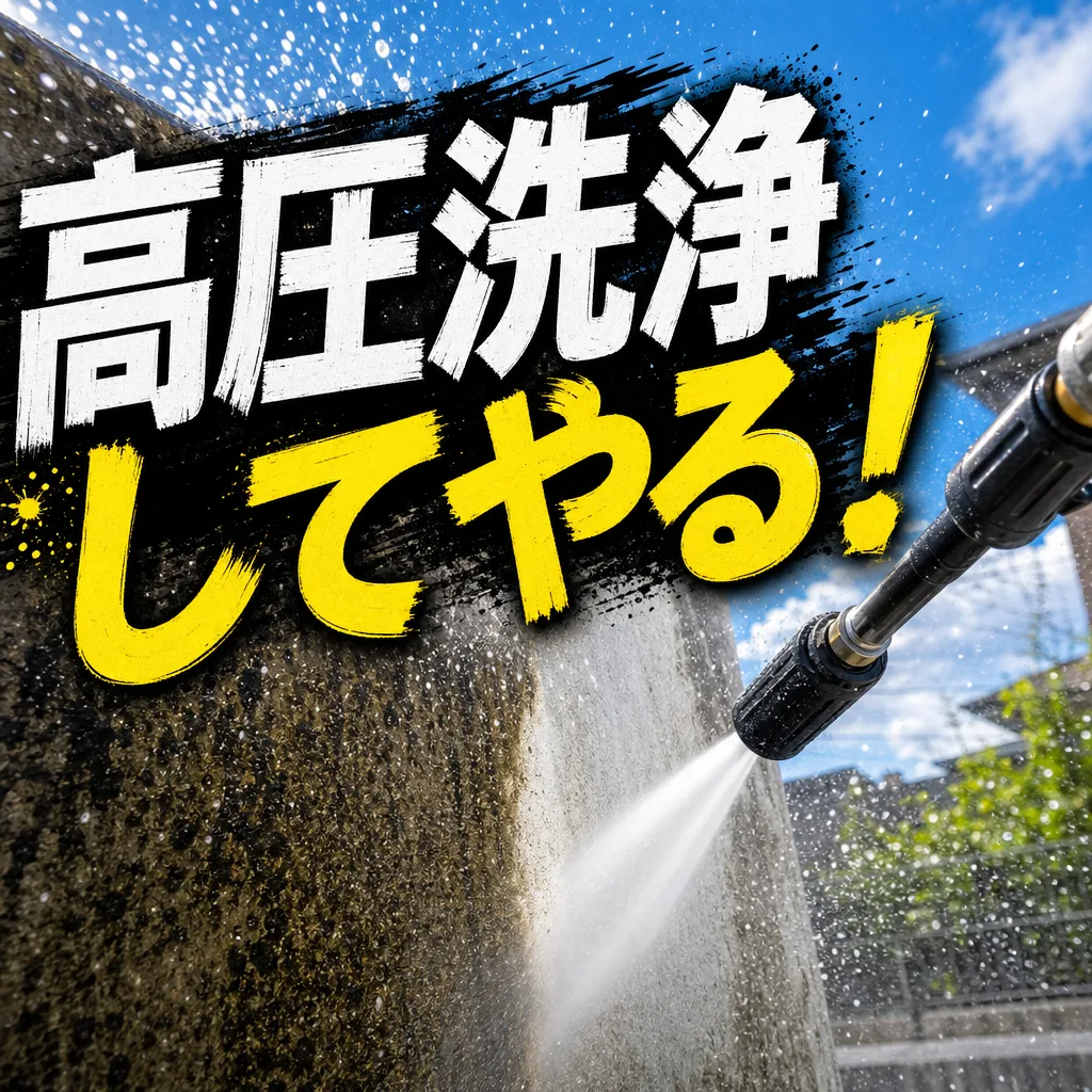 高圧洗浄してやる！