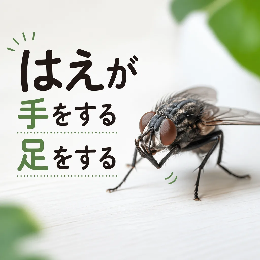 はえが手をする足をする