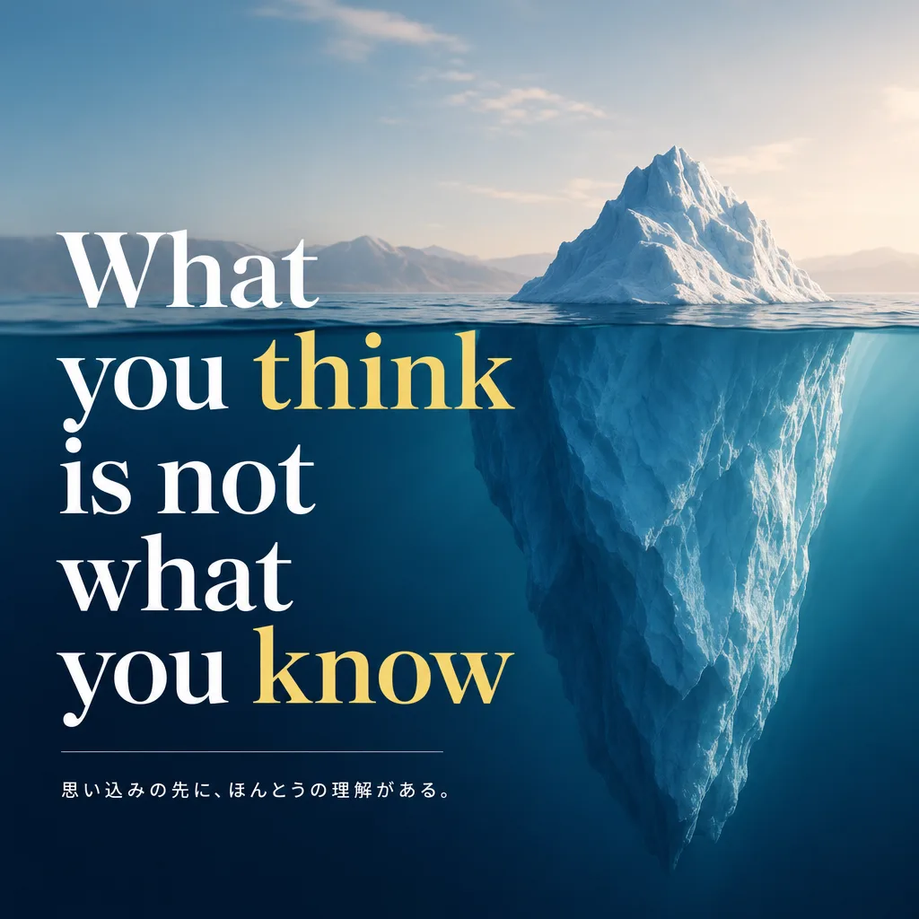 What you think is not what you knowだっけ？