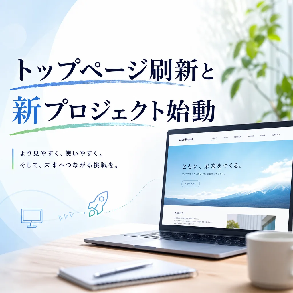 トップページ刷新と新プロジェクト始動