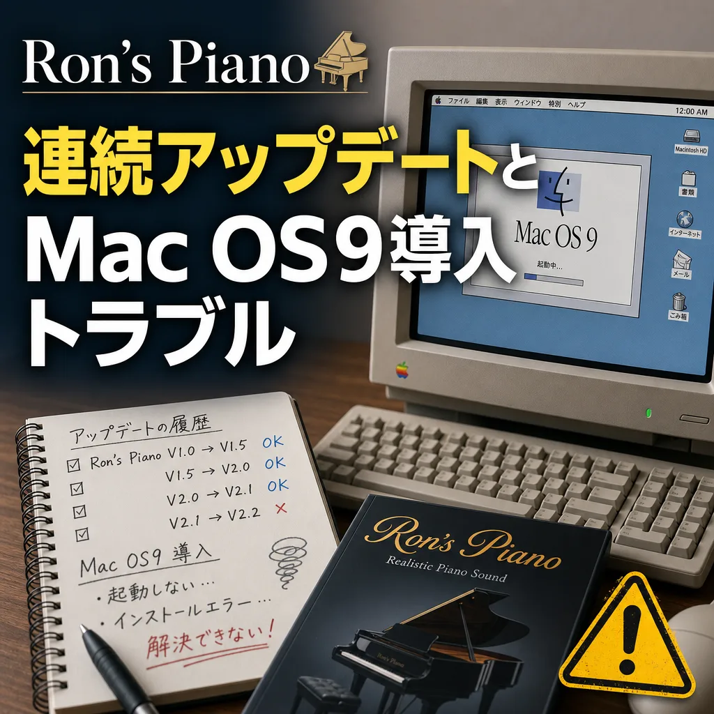 Ron’s Piano連続アップデートとMac OS9導入トラブル