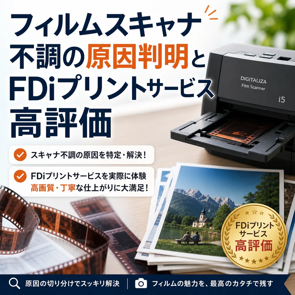 フィルムスキャナ不調の原因判明とFDiプリントサービス高評価