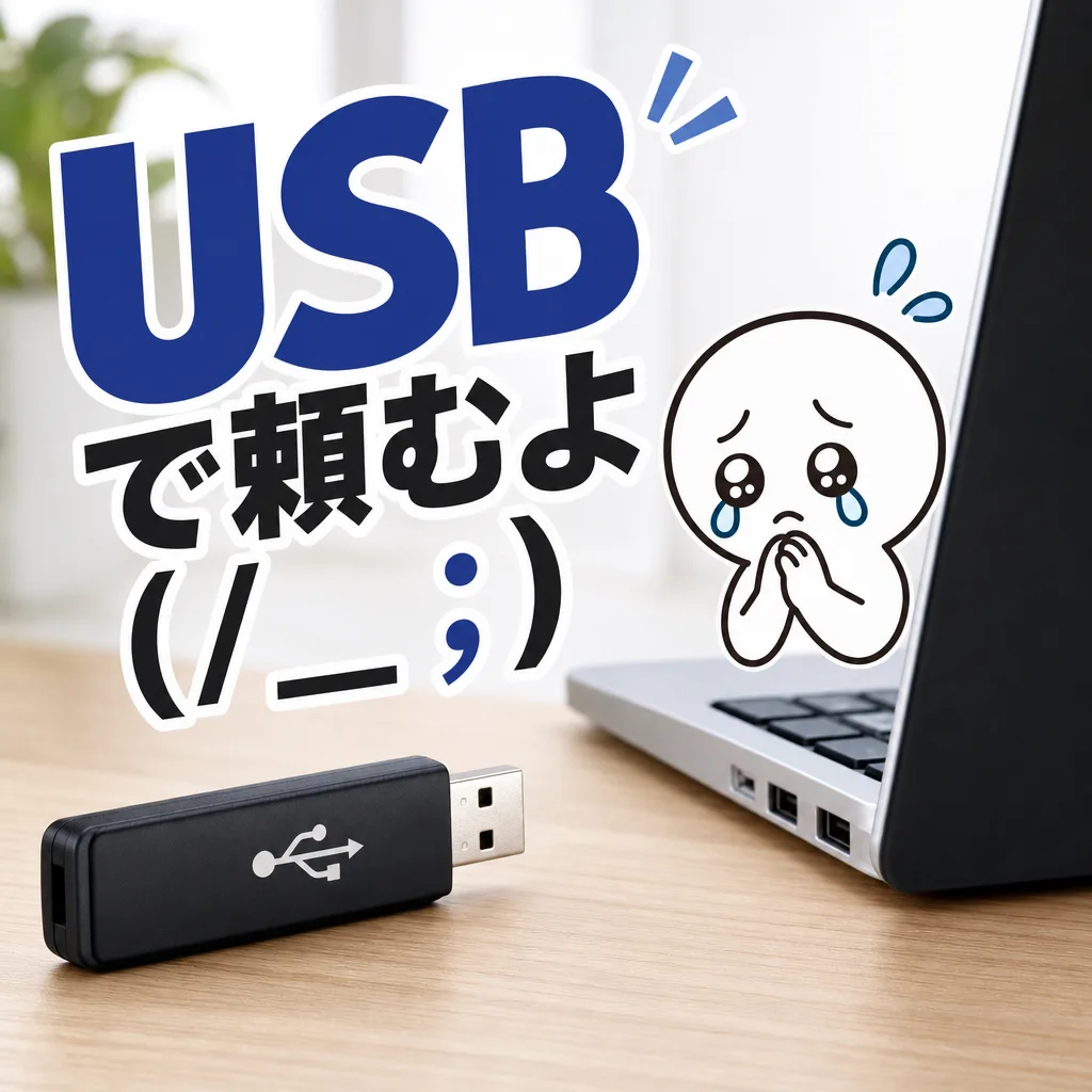 USBで頼むよ(/_;)