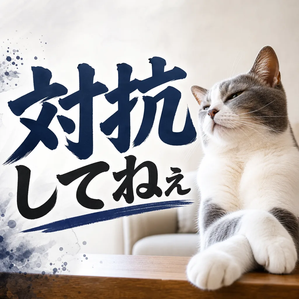 対抗してねぇ