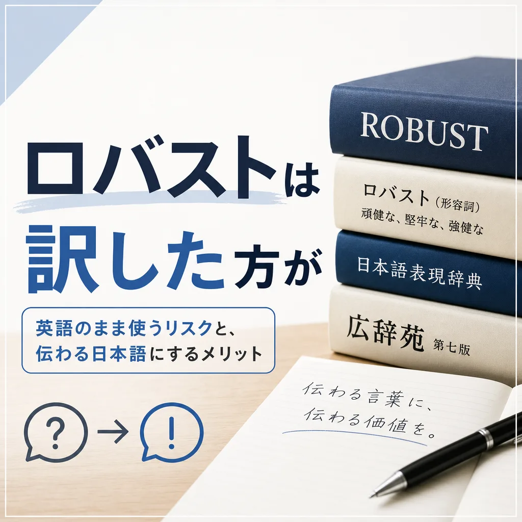 ロバストは訳した方が