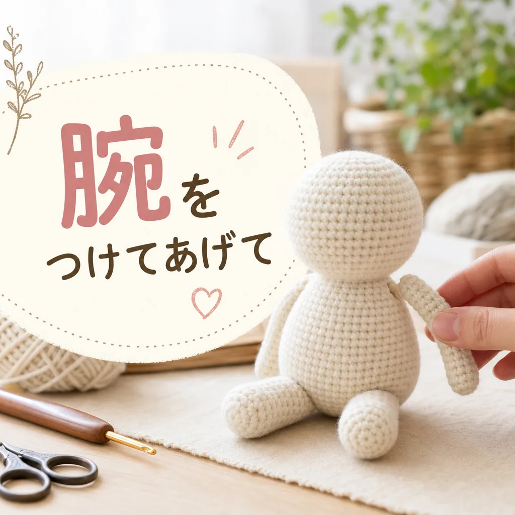 腕をつけてあげて