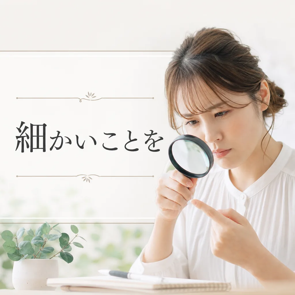 細かいことを