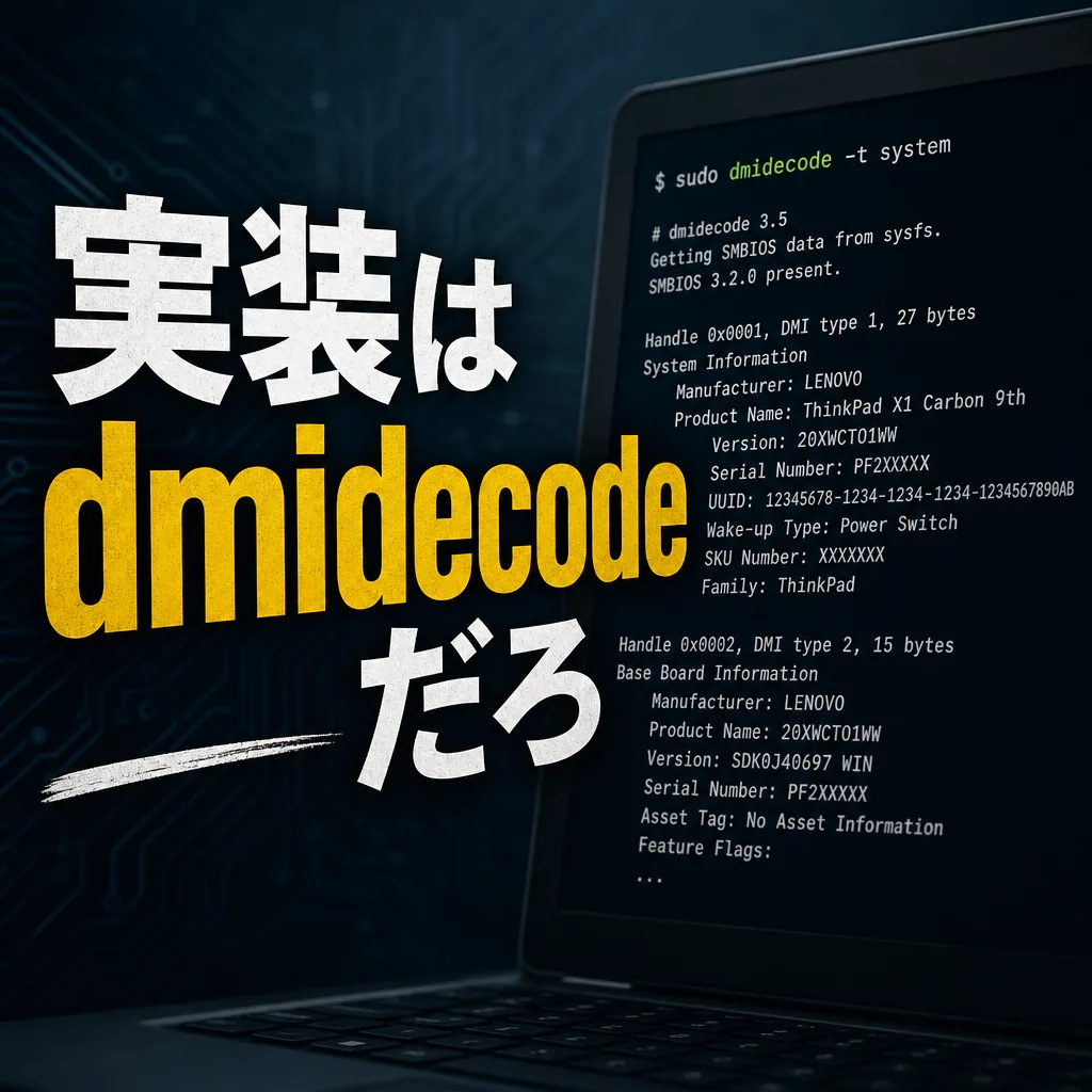 実装はdmidecodeだろ