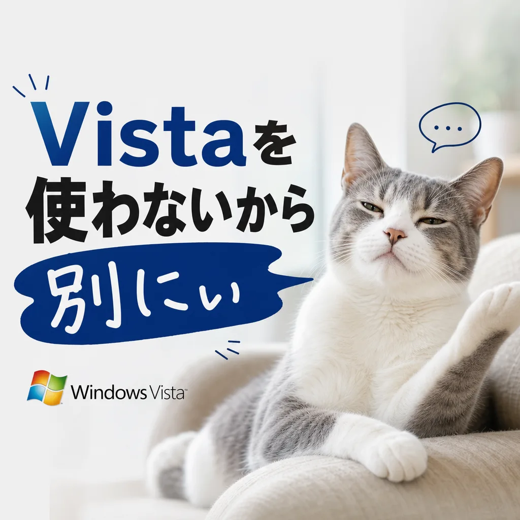 Vistaを使わないから別にぃ