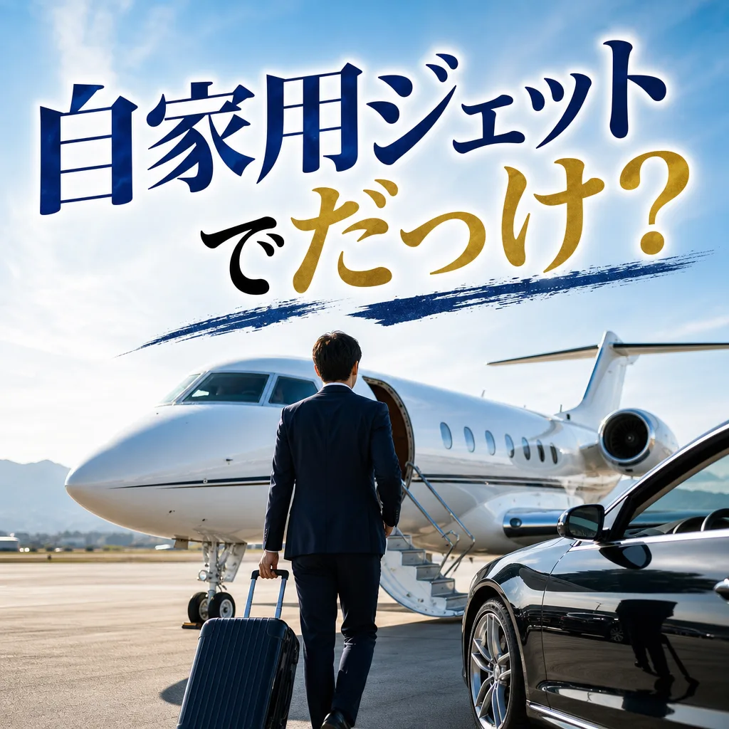 自家用ジェットでだっけ？