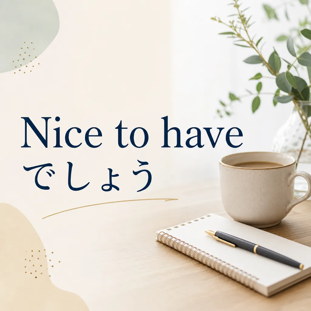 Nice to haveでしょう