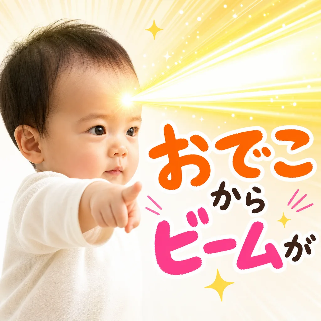 おでこからビームが