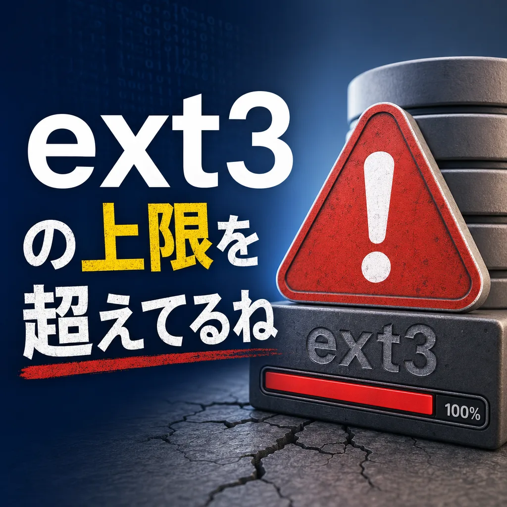 ext3の上限を超えてるね