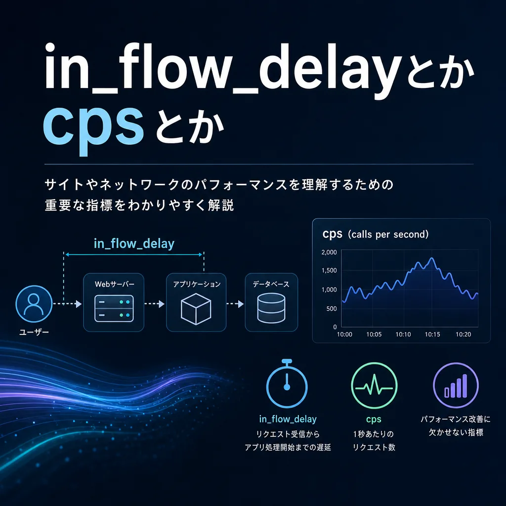 in_flow_delayとかcpsとか